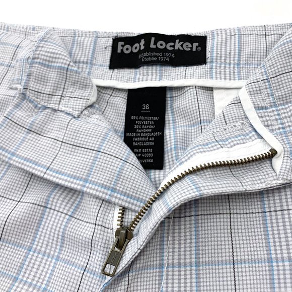 FOOT LOCKER Men’s Casual Flat Front Plaid Shorts Size 36 - Picture 5 of 7